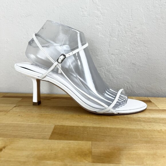 Tony Bianco White Strappy Heels - Picture 1 of 10